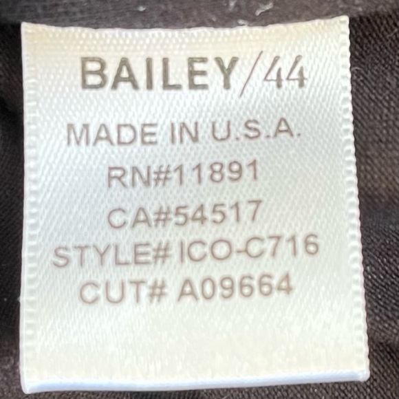 Bailey 44 New Women’s Small Hardy Black Faux-Leather Front Tee Anthropologie NWT - Picture 11 of 13